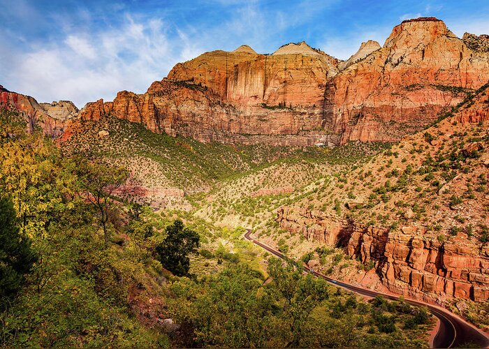 Af Zoom 24-70mm F/2.8g Greeting Card featuring the photograph Driving into Zion by John Hight