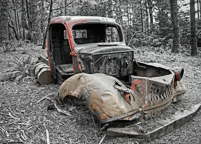 Truck Greeting Card featuring the photograph Drove It Into The Ground by Mark Alder