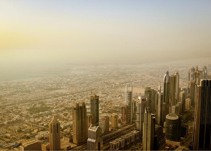 Dubai Greeting Card featuring the photograph Dubai Skyline by Aashish Vaidya