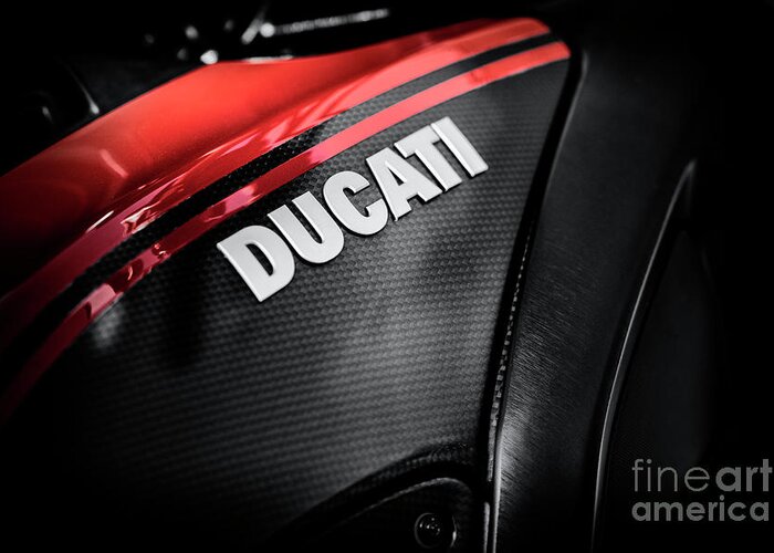 Ducati Diavel Carbon Greeting Card featuring the photograph Ducati Diavel Carbon by Tim Gainey