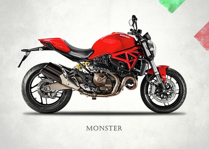 Ducati Monster 821 Greeting Card featuring the photograph Ducati Monster 821 by Mark Rogan