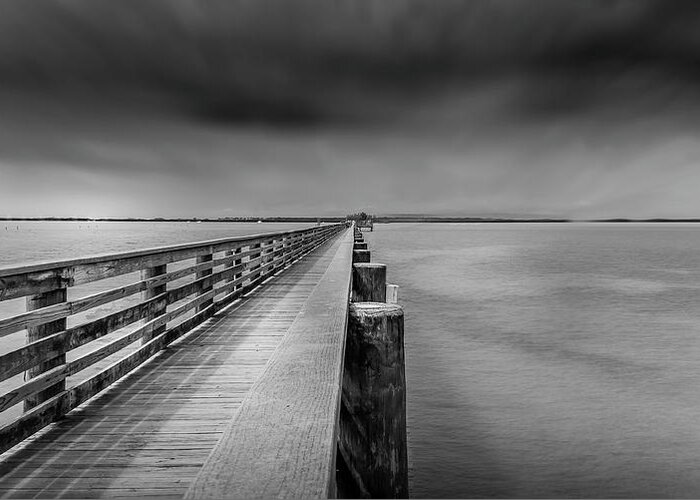 Water Greeting Card featuring the photograph Dunedin Pier by Todd Rogers