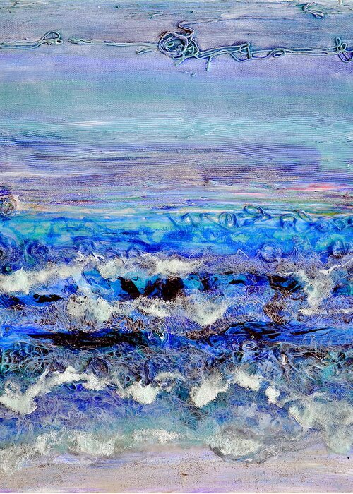 Water Greeting Card featuring the painting Dusk Tide by Regina Valluzzi