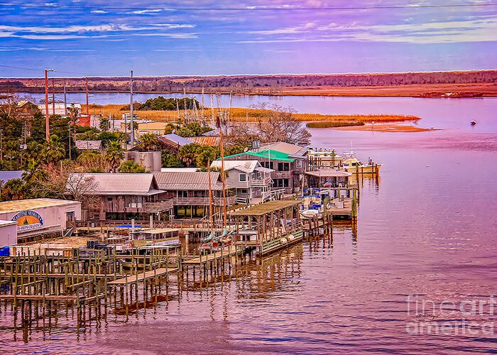Landscapes Greeting Card featuring the photograph Dust At A Marina by DB Hayes