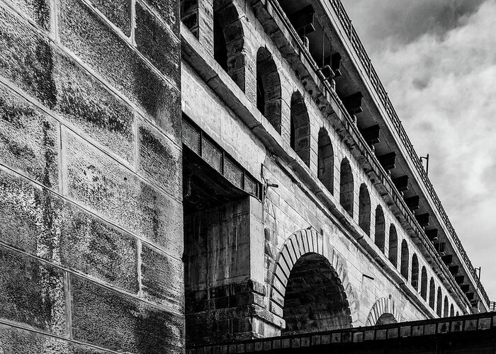 Converging Lines Greeting Card featuring the photograph Eads Bridge Arches by Holly Ross