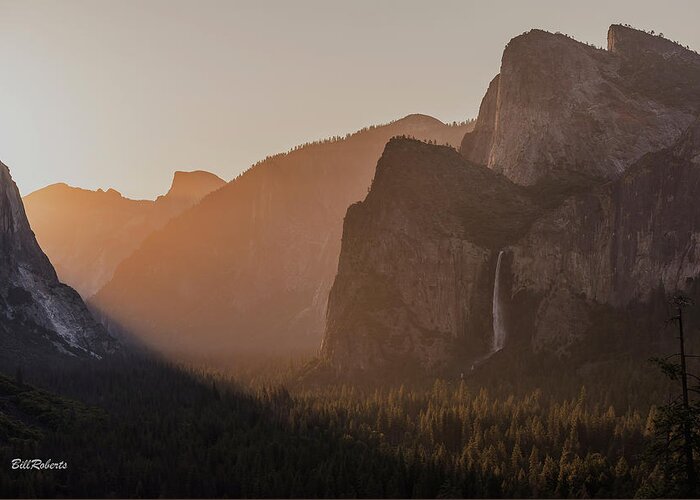 Yosemite Greeting Card featuring the photograph Early Light On Yosemite by Bill Roberts