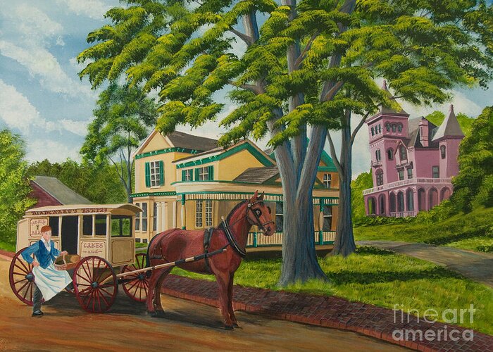 Upstate New York Art Greeting Card featuring the painting Early Morning Delivery by Charlotte Blanchard