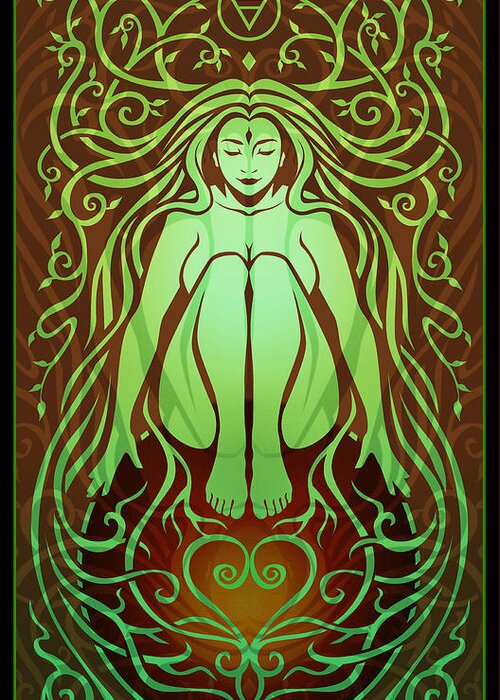 Goddess Greeting Card featuring the digital art Earth Spirit by Cristina McAllister
