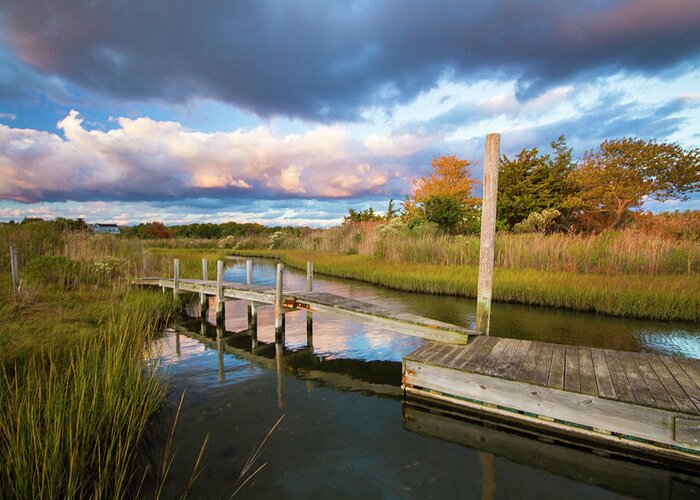 East Greeting Card featuring the photograph East Moriches Reflections by Robert Seifert