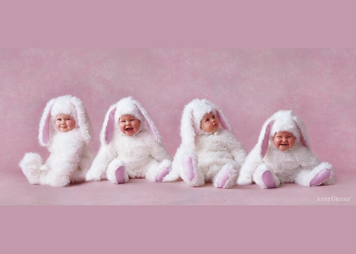 Bunny Greeting Card featuring the photograph Easter Bunnies by Anne Geddes