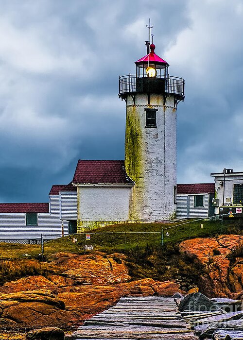 Eastern Point Greeting Card featuring the photograph Eastern Point Lighthouse by Nick Zelinsky Jr