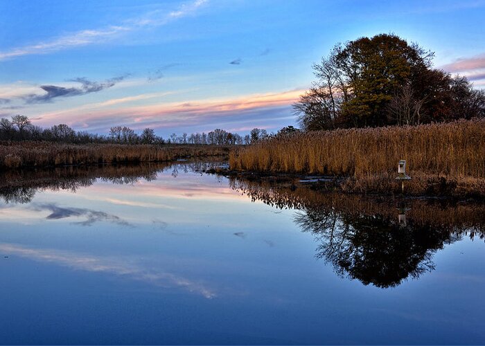 eastern Shore Sunset Greeting Card featuring the photograph Eastern Shore Sunset - Blackwater National Wildlife Refuge by Brendan Reals