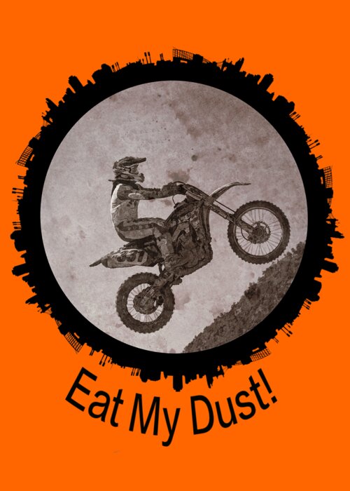 Action Greeting Card featuring the digital art Eat My Dust by OLena Art