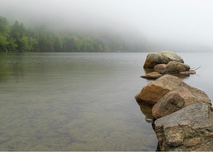 Rocks Greeting Card featuring the photograph Into the Mist by Holly Ross
