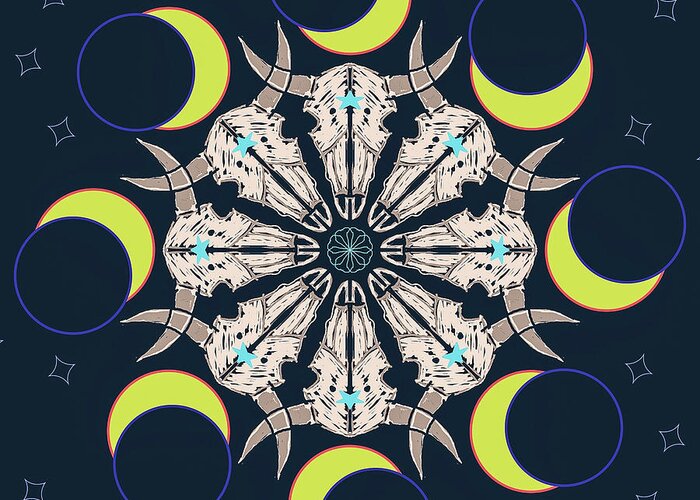Art Greeting Card featuring the digital art Eclipse 2 by Ronda Broatch