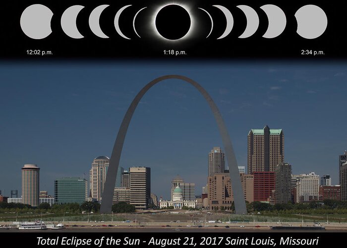 Eclipse Greeting Card featuring the photograph Eclipse Sequence by Harold Rau