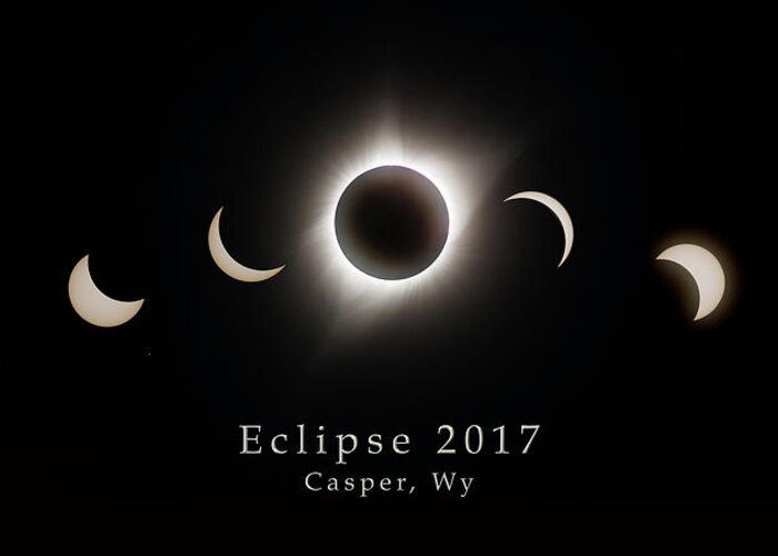 Wyoming Greeting Card featuring the photograph Solar Eclipse Collage 1 by Rikk Flohr