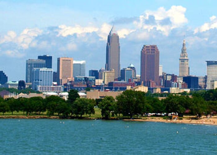 Cleveland Greeting Card featuring the photograph Edgewater Park by Cat McBrien
