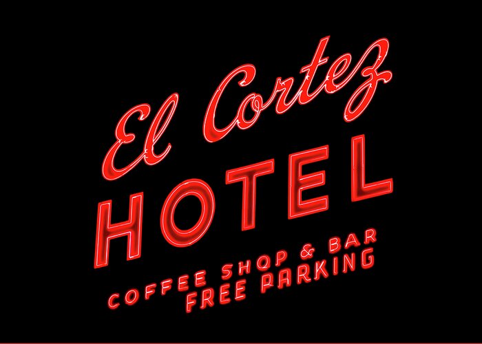 El Cortez Hotel Greeting Card featuring the photograph El Cortez Hotel by Steven Michael