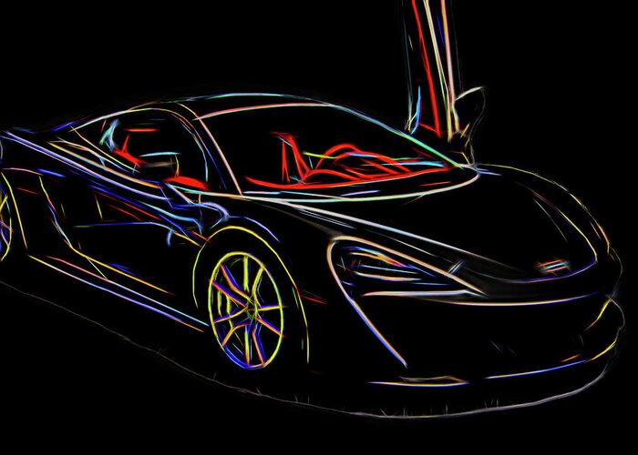 Car Greeting Card featuring the photograph Electric Supercar by Artful Imagery
