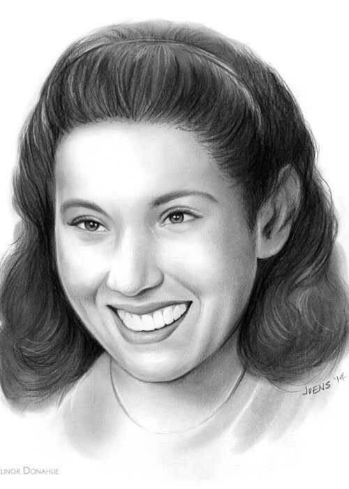 Elinor Donahue Greeting Card featuring the drawing Elinor Donahue by Greg Joens