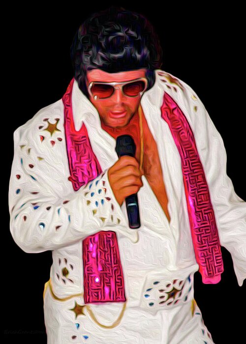 Elvis Greeting Card featuring the photograph Elvis Impersonator by Erich Grant