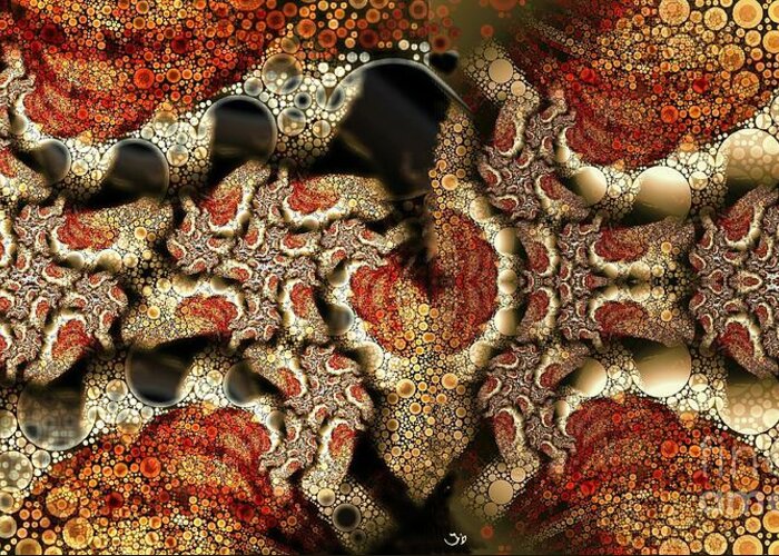 Abstract Greeting Card featuring the digital art Embedded by Ronald Bissett
