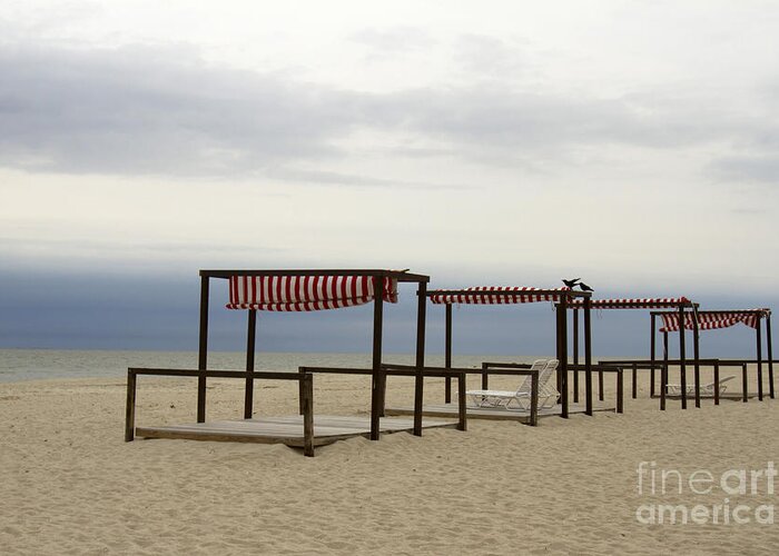 Beach Greeting Card featuring the photograph Empty beach by Karen Foley