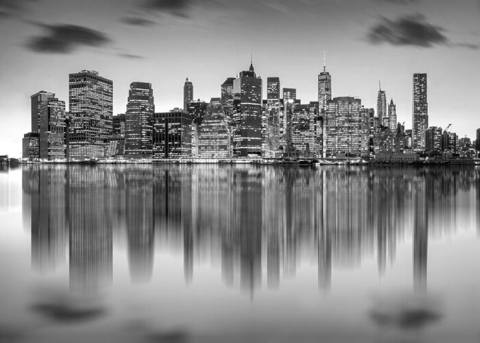 Manhattan Skyline Greeting Card featuring the photograph Enchanted City by Az Jackson