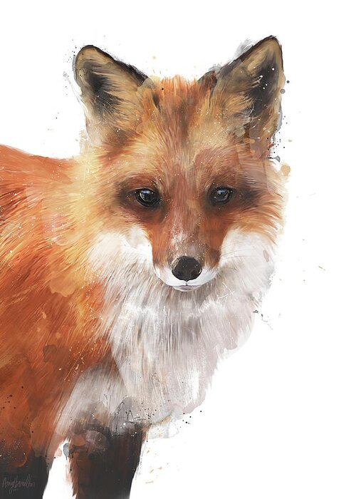 Fox Greeting Card featuring the painting Encounter by Amy Hamilton