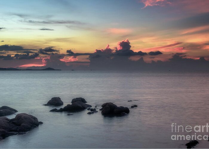 Michelle Meenawong Greeting Card featuring the photograph End Of A Hot Day by Michelle Meenawong