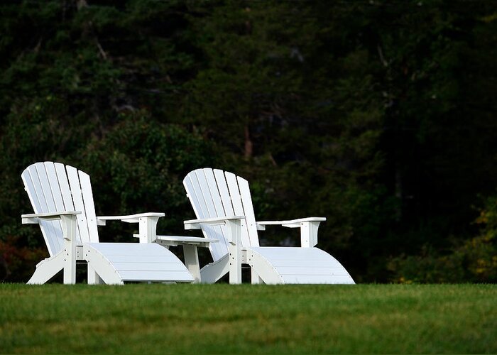 Lawn Chairs Greeting Card featuring the photograph End of Season I by Richard Ortolano
