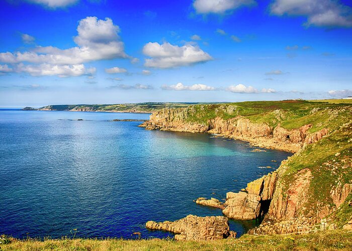 Lands Greeting Card featuring the photograph End of the World - Cornwall by Chris Smith