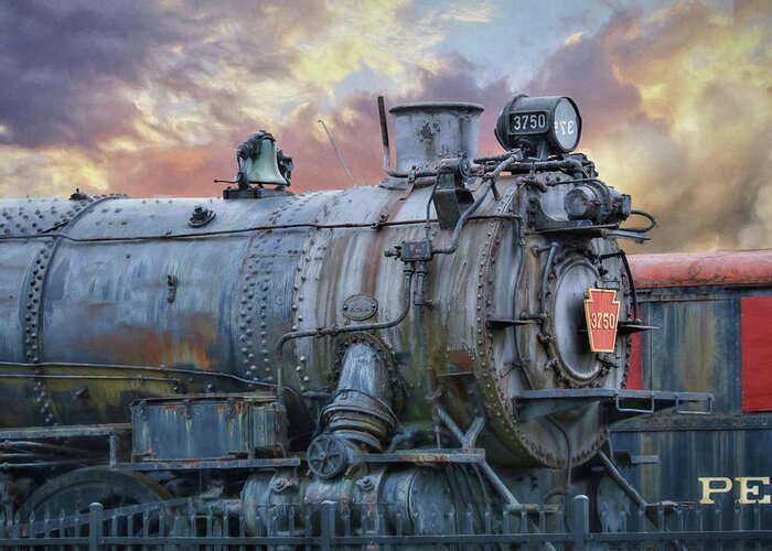 Train Greeting Card featuring the photograph Engine 3750 by Lori Deiter