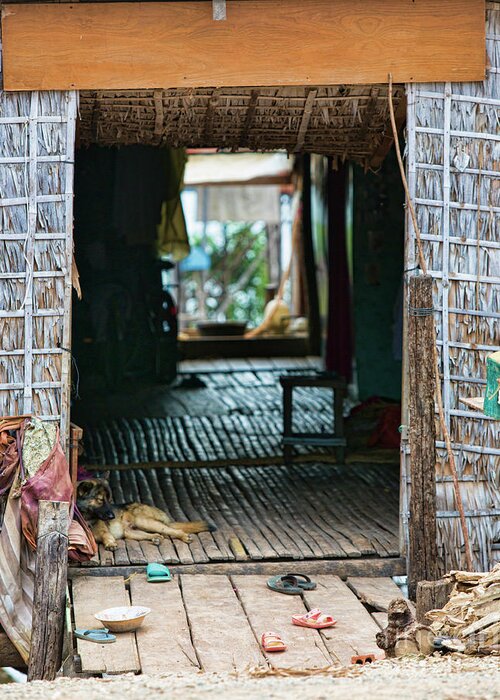 Cambodia Greeting Card featuring the photograph Entrance to Tonle Sap Home by Chuck Kuhn