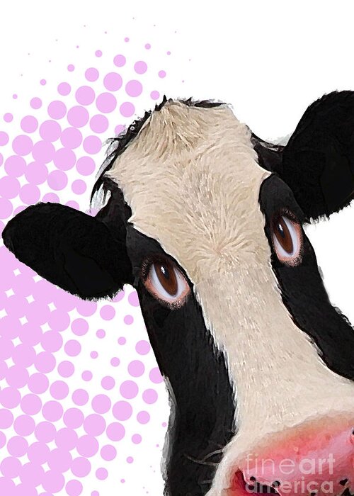 Cow Greeting Card featuring the digital art Essex Cow by Roger Lighterness
