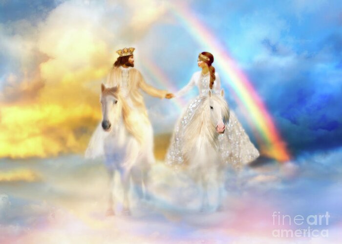 Bride Greeting Card featuring the digital art Eternal Promise by Constance Woods