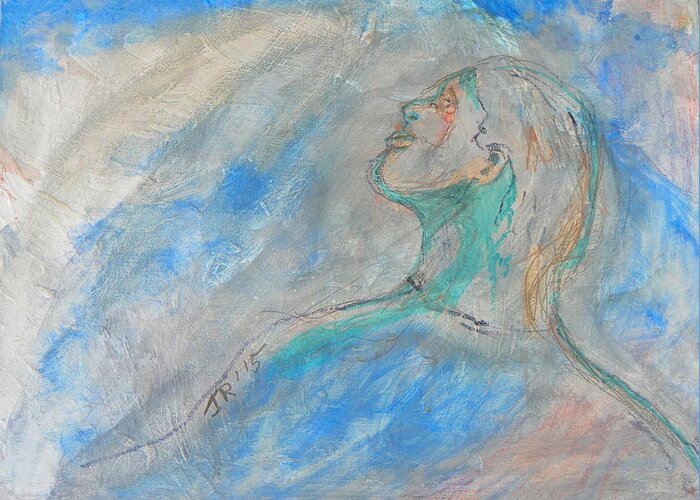 Expressive Greeting Card featuring the painting Ethereal by Judith Redman