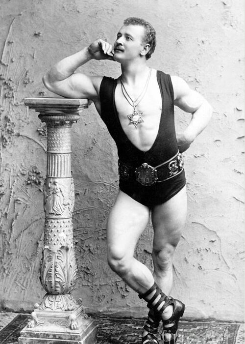 Erotica Greeting Card featuring the photograph Eugen Sandow, Father Of Modern by Science Source