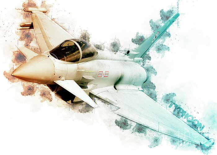 Eurofighter Typhoon RAF Fighter Jet Aircraft Plane Aeroplane Birthday  Card 
