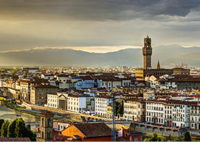 Florence Greeting Card featuring the photograph Evening in Florence by Weston Westmoreland