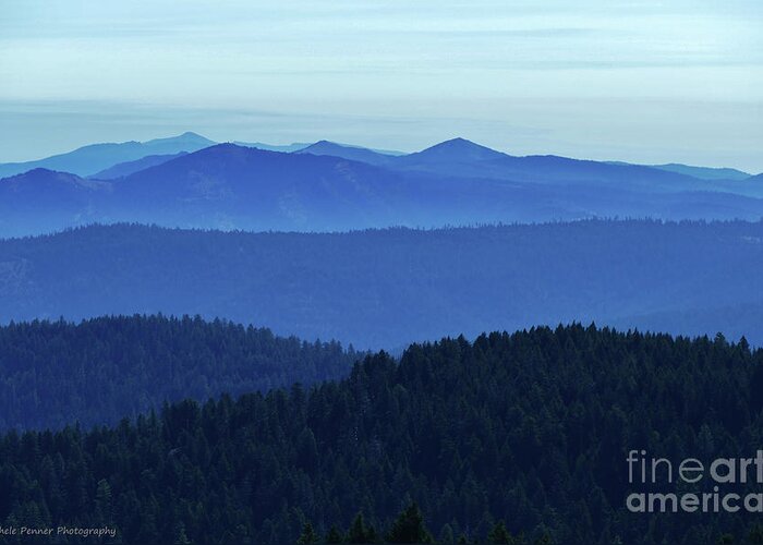 Ochoco Mountains Greeting Card featuring the photograph Oregon Blues by Michele Penner