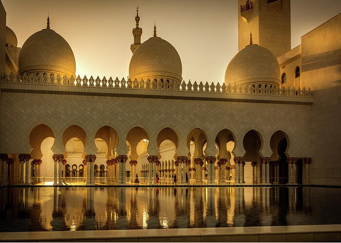 Mosque Greeting Card featuring the photograph Evening Tranquility by Andrew Matwijec