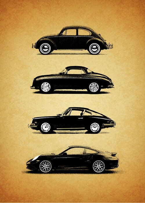 Porsche Greeting Card featuring the photograph Evolution by Mark Rogan