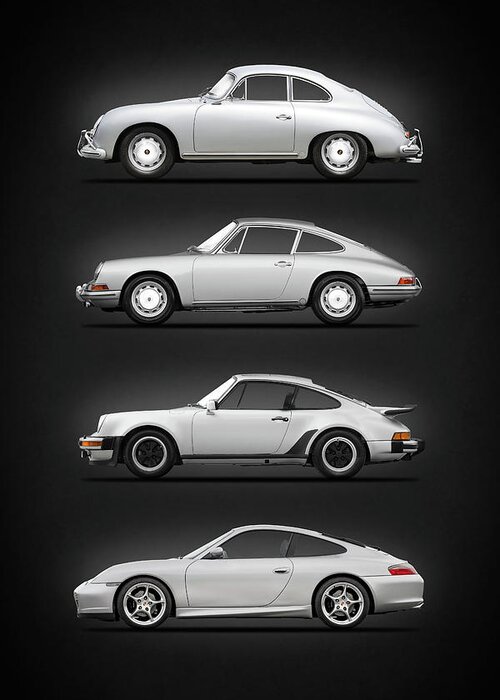 Porsche Greeting Card featuring the photograph Evolution Of The 911 by Mark Rogan