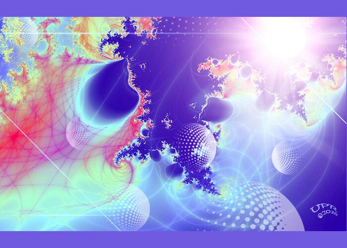 Universe Greeting Card featuring the digital art Evolving Universe by Ute Posegga-Rudel