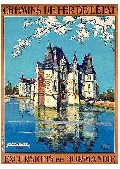 Excursions Greeting Card featuring the painting Excursions to Normandy by state railway, travel Poster by Long Shot