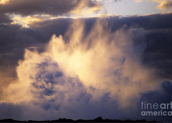 Abstract Greeting Card featuring the photograph Explosion of Ocean by Vince Cavataio - Printscapes