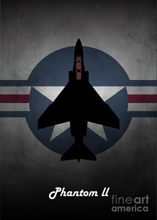 F4 Phantom Greeting Card featuring the digital art F-4 Phantom USAF by Airpower Art