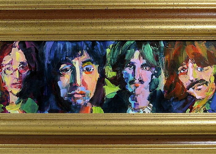 Paintings Greeting Card featuring the painting Fab Four by Les Leffingwell